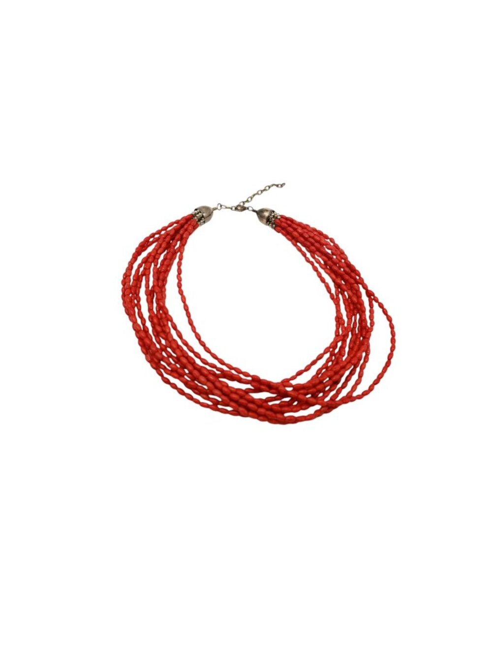 Desert Rose Trading Red 10 Layer Beaded Necklace Statement Southwestern Jewelry